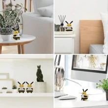 Những chú ong tích cực vui nhộn Mini Crochet Bees với những tấm thiệp khẳng định tích cực để làm quà tặng mới lạ đầy cảm hứng và trang trí tiệc. Thích hợp cho lễ hội, quà tặng sinh nhật, quà tặng tiệc sinh nhật - Nhiều màu - Xem 8