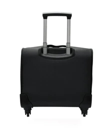 Swissland Small Executive Nylon Notebook 360 Wheel Briefcase - 黑色 - 查看 2