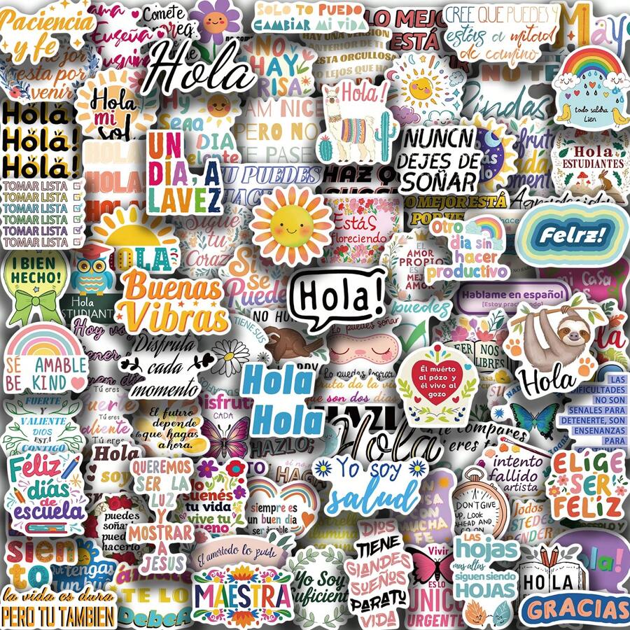 100pcs Motivational Stickers Pack, Positive Affirmation Encouragement Waterproof Vinyl Stickers For Students Teachers Employees Water Bottle Stickers For Laptop Scrapbook Luggage P 28963398 - View #10