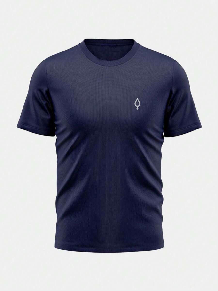 Men's Dry Short Sleeve Gym Training T-Shirt - Màu xanh hải quân - Xem 1