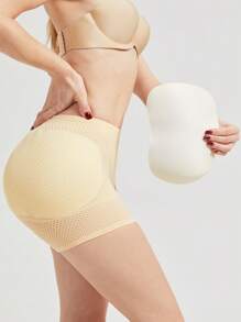 Ladies' Waist-Binding Hip-Lifting Body-Shaping Shorts With Detachable Sponge Pad