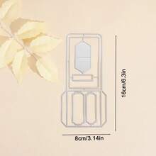 1 件手工笔记本套装金属碳钢纸艺压花刀模切割模具，用于 DIY 贺卡制作剪贴簿手工切割模具 - 銀色 - 查看 13