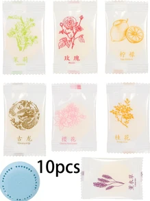 قطعة واحدة من معطر الهواء العطري الصلب، تشمل علبة تغليف إضافية، أقراص العطر لاستخدام المنزل والسيارة والحمام والغرفة والخزانة والحمام - ذو رائحة ورقية