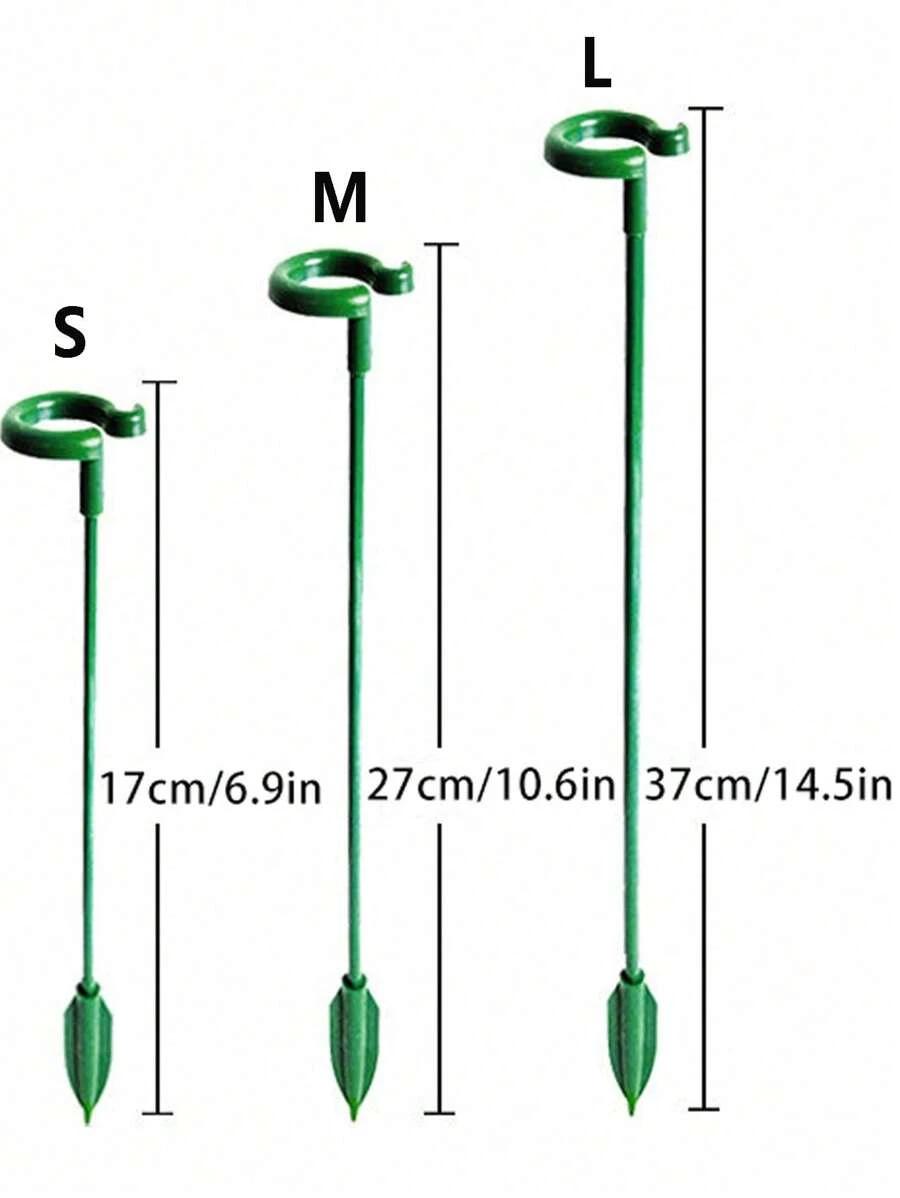5pcs/Set Plant Support Stake For Flower & Potted Plants Including Alocasia, Chamaedorea Elegans Etc. - Green - View 1