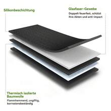 Dokumententasche, 36.14 ∗ 27.4 ∗ 10,4 cm, mit Sicherheitsschloss, Aktentasche, Feuerfeste, Wasserdichte, 7 Fächer, großer Stauraum, zum Aufbewahren und Organisieren wichtiger Dokumente