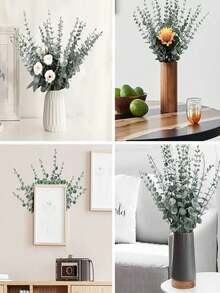 10/20 cây thân cây khuynh diệp nhân tạo màu xanh lá cây/vàng/trắng/đen trang trí lá, trang trí trung tâm tiệc cưới bó hoa trang trí nhà chủ đề khủng long rừng nhiệt đới vật dụng tiệc trang trí giáng sinh - Nhiều màu - Xem 2