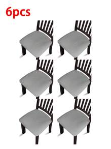 1/2/4/6pcs Striped Corn Pattern Chair Seat Pad Cushion Cover - Multicolor - View 8