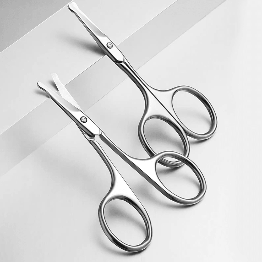 Eyebrow Scissors, Stainless Steel Nose Hair & Facial Hair Trimmer