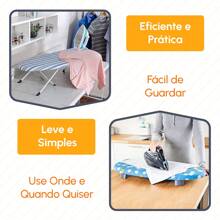 Ironing Board Metallic Heat Protection Fabric Small Portable Ironing Board For Bed Table Bench - 灰色 - 查看 5