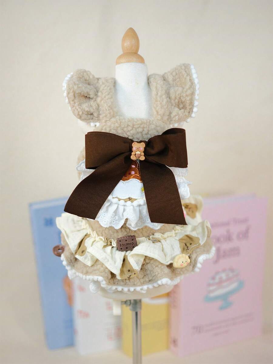 1pc Cute Fluffy Skirt Pet Dress, Suitable For Dogs And Cats Small Dog