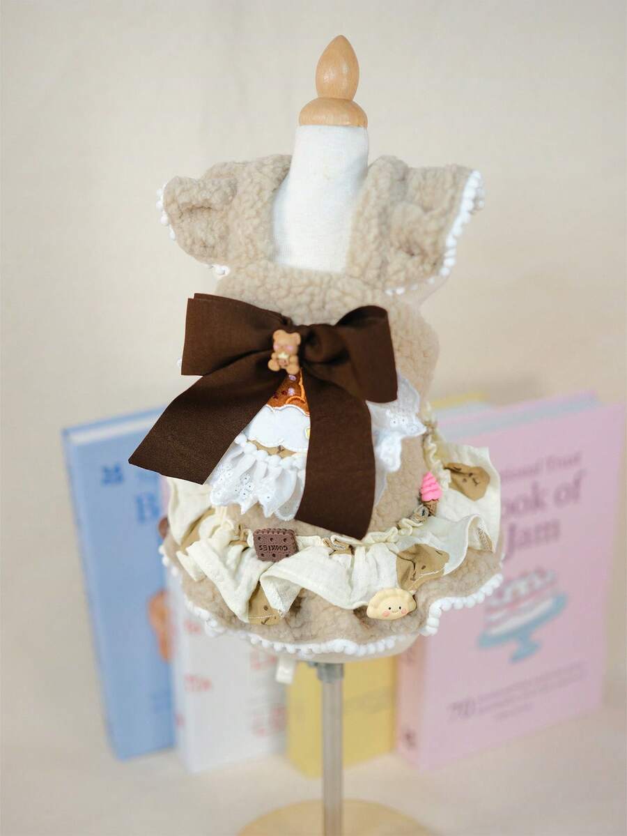 1pc Cute Fluffy Skirt Pet Dress, Suitable For Dogs And Cats Small Dog