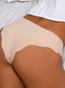 Custom Design Personalized Cross-Border European And American Wave Textured Ice Silk Sports Yoga Quick-Drying Low-Waist Funny Briefs For Women