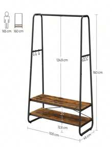 VASAGLE Coat Rack - 棕色 - 查看 4