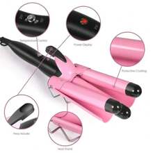 Triple Barrel Hair Waver, Ceramic Curling Iron With Adjustable Temperature, 25mm Waver For Long Or Short Hair, Fast Heating, Lasting Beach Waves, Gifts For Women, Mother's Day Gift
