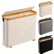 Kosz na 12 rolek papieru toaletowego - Pudełko do przechowywania papieru toaletowego - Najlepsze pudełko do przechowywania w łazience - Bambusowy kosz do przechowywania, uchwyt na papier toaletowy, organizer do łazienki - Kosz na papier toaletowy Wystrój łazienki Wystrój jesienny Powrót do szkoły