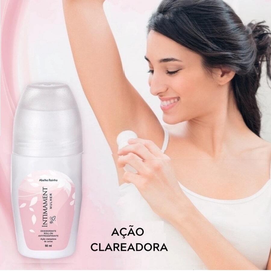 Roll On Intimate Deodorant Underarm Whitening Action 50ml Queen Bee - trắng - Xem 1