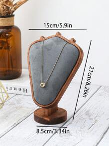 1pc Minimalist Wooden Model Figure Necklace Holder, Jewelry Organizer Display Stand, Home Decor & Jewelry Shop Display Prop