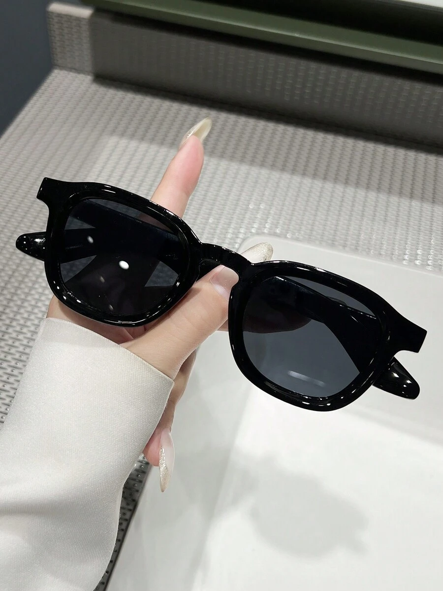 1 件女士休闲 PC（聚碳酸酯）太阳镜，带几何图案，日常佩戴 - 彩色 - 查看 1
