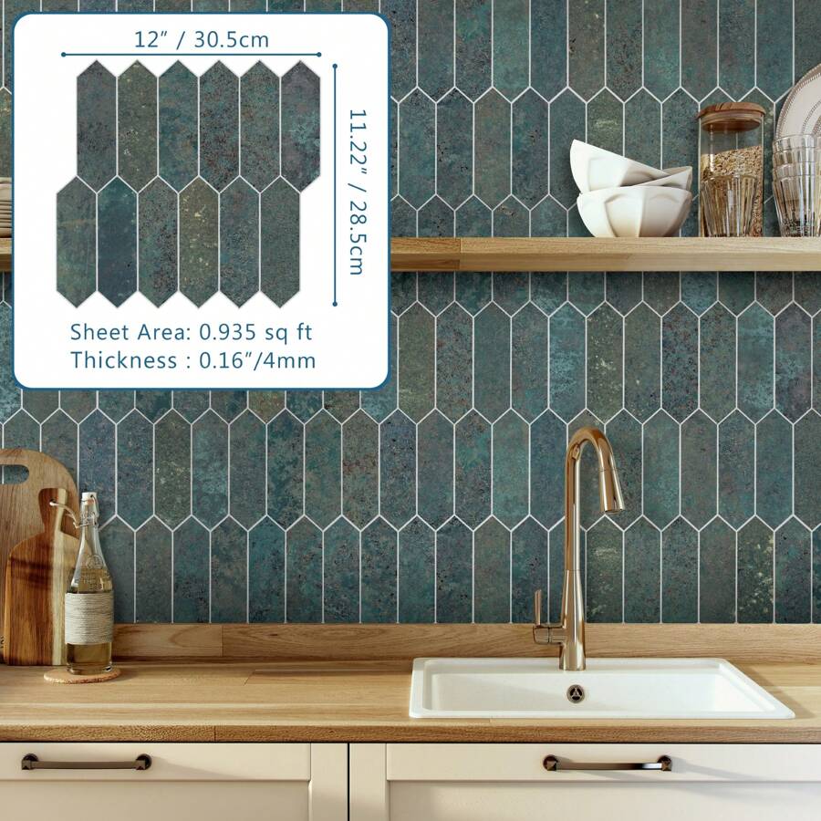 10Sheet Peel And Stick Backsplash For Kitchen Bathroom Shower 12 Inch