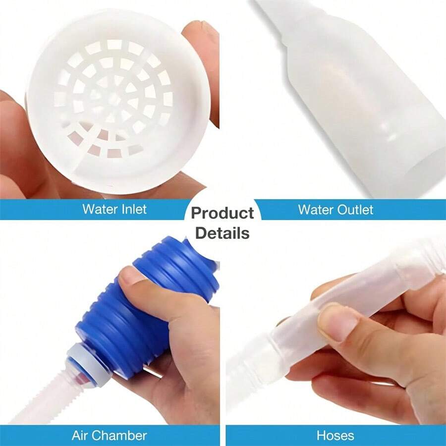 Aquarium Fish Tank Vacuum Cleaner Manual Siphon Pump For Gravel