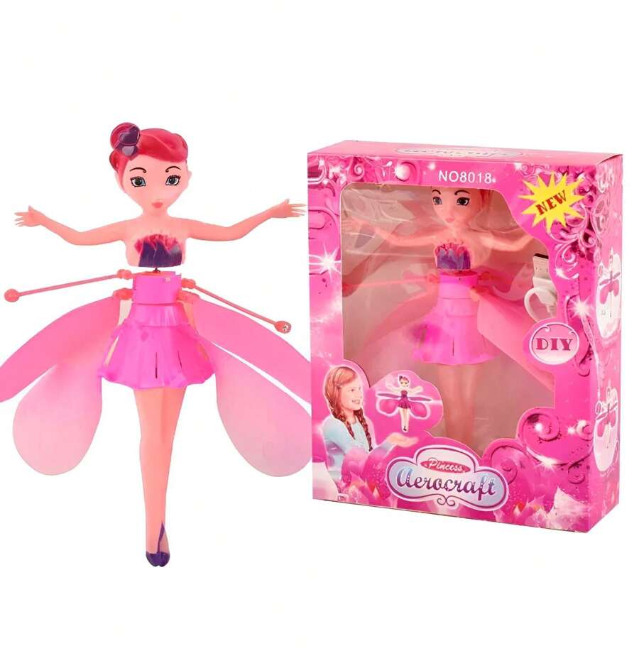 Induction Airplane, Gesture, Voice Controlled, Hovering, Rechargeable Electric Toy Plane For Kids - 粉色 - 查看 1