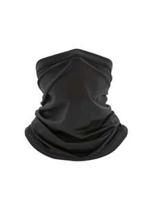 1 Packung Unisex Nackenwärmer - Sportlicher Stil, Polyester thermisch gefüttert, warm, verstellbar mit Zugband, einfarbig, gestrickt, multifunktional, geeignet für Outdoor-Aktivitäten