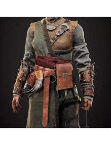 4 件套文艺复兴腰带袋零钱包裙子徒步套装中世纪节日服装万圣节配饰休闲腰包腰包