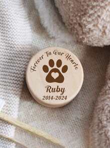 Anpassade presenter för husdjursminnesmärken, kattminnesmärke, minneslåda för husdjurshår i trä, minnessak för personlig husdjurspäls, minnesmärke för hundhår, minneslåda för husdjur - Multifärgad - Visa 3