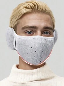 2w1 Zimowa ciepła maska na twarz Nauszniki Męskie Unisex Zimnoodporna Osłona twarzy Na zewnątrz Jazda na rowerze Piesze wycieczki Narciarstwo Ocieplacz uszu Maska