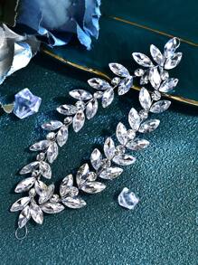 1 chiếc vương miện đính đá pha lê bạc hai lớp dành cho nữ, thích hợp để trang trí kiểu tóc - Bạc - Xem 4