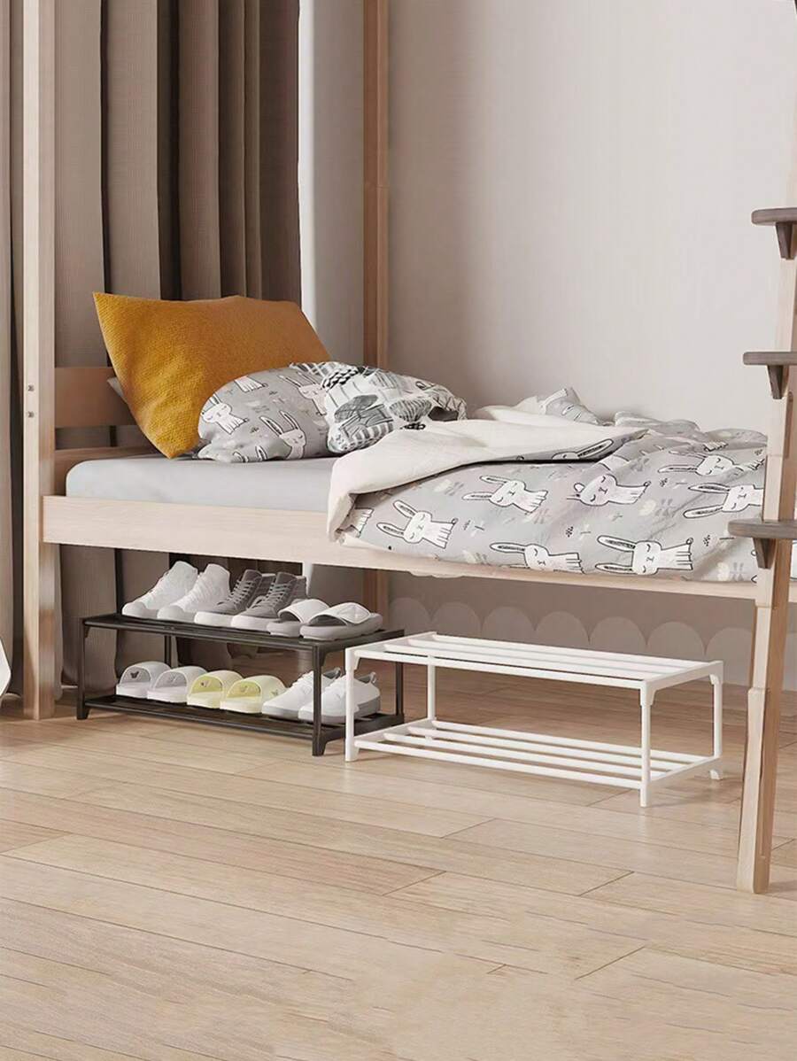 1pc Simple Dormitory Shoe Rack, Under Bed Space-Saving Multilayer Shoe Organizer For Front Door/Entryway - Multicolor - View 1
