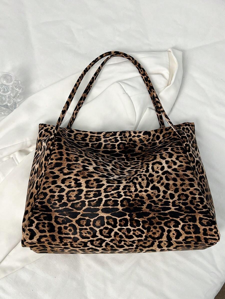 Leopard Print Tote Bag Women's Large Capacity Bag 2024 New Trendy Hand