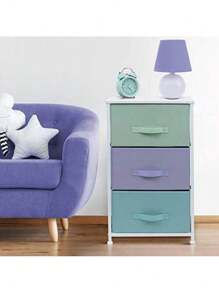 Furniture Dresser W/ Drawers - Assorted Storage Organizer Chests - Pastel Medley