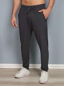 MEN'S PANTS, QUICK DRYING, SPORTY, CASUAL - Màu hồng gỉ - Xem 6
