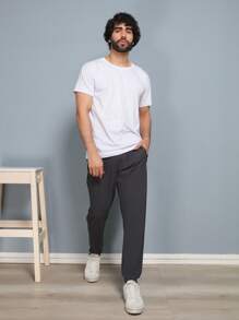 MEN'S PANTS, QUICK DRYING, SPORTY, CASUAL - Màu hồng gỉ - Xem 2