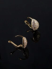 1 Cặp bông tai đính đá Zirconia hình ngôi sao, bông tai thời trang Hàn Quốc tinh tế và phong cách - một đôi bông tai - Xem 12