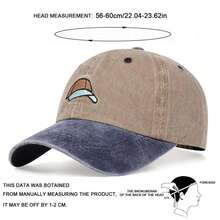 1 件装男士刺绣棒球帽，户外运动水洗可调节防晒休闲帽，适合春季、秋季、旅行、海滩、派对 - 彩色 - 查看 2