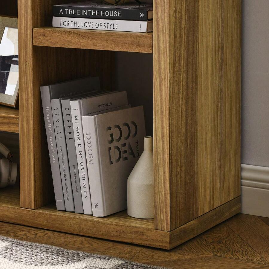 Open Wooden Open Shelf Bookcase, Freestanding Display Storage