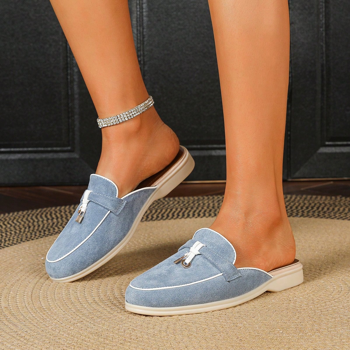 Mocasines planos para mujer, tipo slip-on, zapatos casuales tipo náutico, nuevos para el verano 2025, zapatos de trabajo, suela blanda, estilo britá