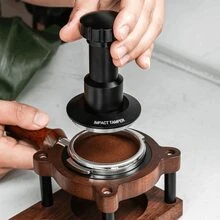 Espresso Tamper 51 Mm Portafilter - Spring-Loaded Adjustable Pressure Tamper 54 Mm With 304 Stainless Steel Flat Ripple Base & Aluminum Handle - Barista Coffee Tamper 58 Mm For Home, Office, Travel & Coffee Shops - Multicolor - View 5