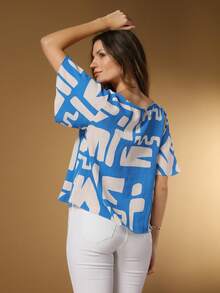WOMEN'S BLOUSE - 藍色 - 查看 5