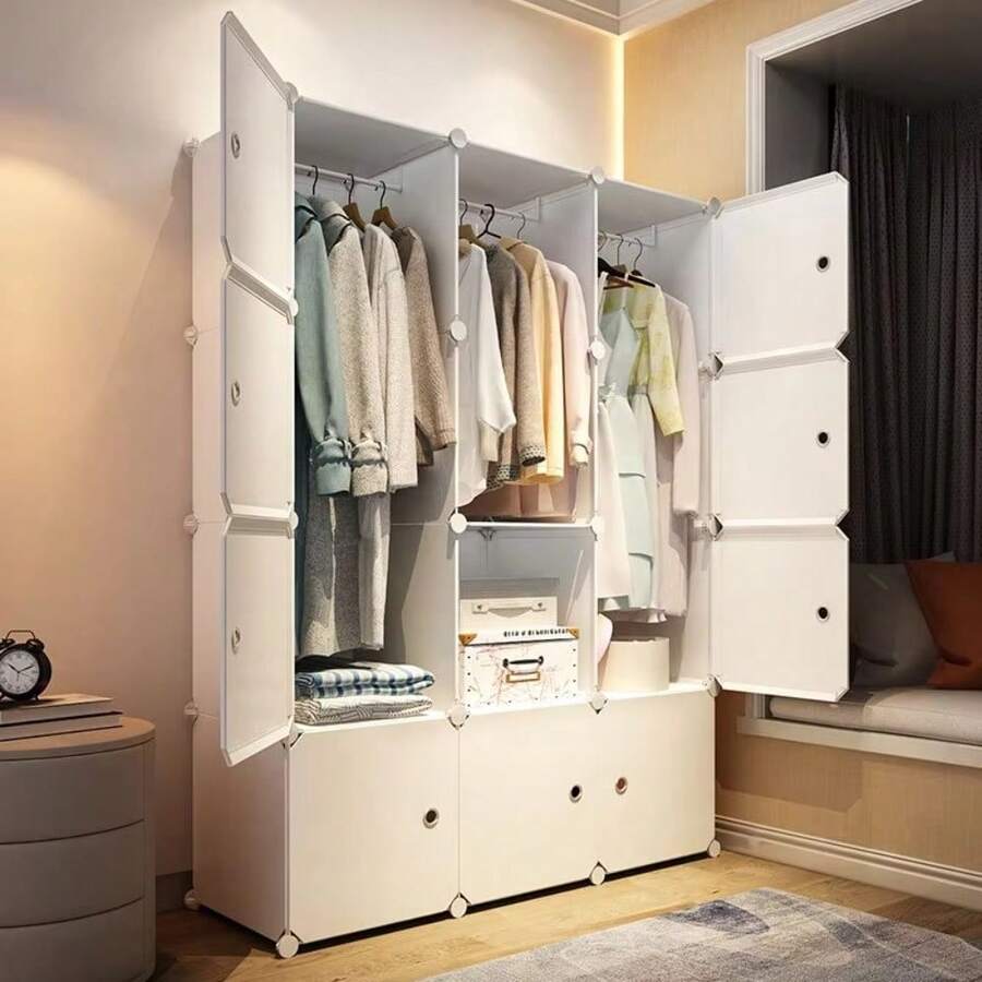 Home Bedroom Furniture Simple Wardrobe Clothes Dressers Cube