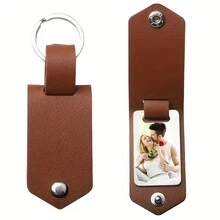 1 pièce Porte-clés personnalisé avec photo, franges , gravure personnalisée en acier inoxydable. Pince à photo style mode, cadeau unique pour papa, mari, petit ami pour la Saint-Valentin ou l'anniversaire