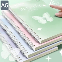 4 Packs A5 Spiral Notebooks With Double Coil - 120 Pages Each, Elegant Love Letter & Butterfly Design, Lined Paper Journals, Color Random, Ideal For Gift, Girls' Diary, Office Or School Supplies, Back To School Gifts - Multicolor - View 9