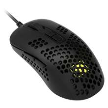383 超轻有线游戏鼠标，轻质蜂窝外壳，4 个 RGB 呼吸背光鼠标，4 个可调 DPI 2400，USB 光学电脑鼠标适用于 Win10/XP/PS4/PS5//Air//Acer - 黑色 - 查看 2