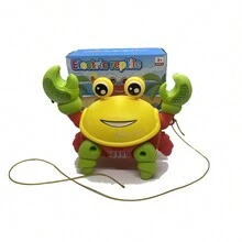 Yong Battery Operated Fun Musical Toy Crab Runaway With Lights - Green - View 6