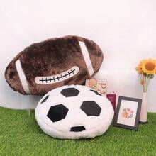 Fluffy Soccer Balls Plush Pillow,Soft Soccer Ball Stuffed Toys,Decorative Soccer & Football Pillow Cushion Throw Pillow,Football Plushies Plush Doll For Home Decor Kids Big Sports Toy Gift - Black and White - View 7