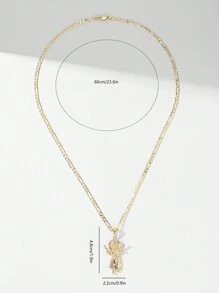 1 pieza Collar colgante de Jesucristo 3D con incrustaciones de cobre de lujo, colorido zirconio, mejor regalo deseado, adecuado para parejas, amigos, novias, uso diario/festivo y oración