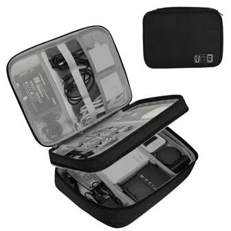 Multi-Layer Travel Digital Accessories Organizer; Power Bank, Earphone, Camera Cable Storage Box; Multifunctional Divider Bag For Phone, Laptop, Electronics School College Electronic Bag Portable Charger Charger Case Headphone Case Cable Bag Cable Organizer