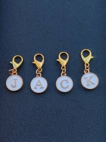 1pc Compact Initial Letter, 26pcs A-Z Letters Pendant Keychain Bag Charm, Configurable To Spell Out Preferred Word, Suitable For Daily Wear Gift Souvenir Car Accessories School Cute Goth Y2k Bag Accessories Lanyards With Id Holder Car Accessories Bag Charms